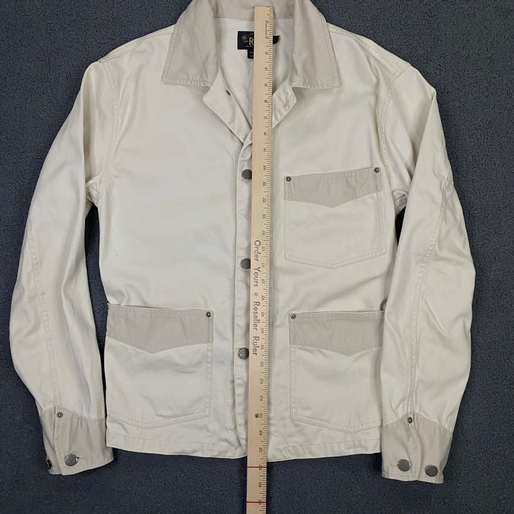 RRL Ralph Lauren Chore Jacket FITS Mens SMALL Canvas Corduroy Collar Barn Coat - Picture 10 of 16